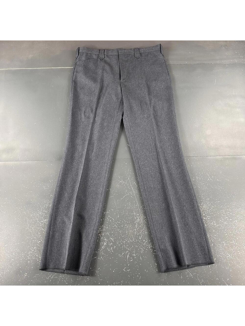 Circle S Pants Mens 42 Heather Blue Western Slacks Unhemmed Ankle Color 10 NWT